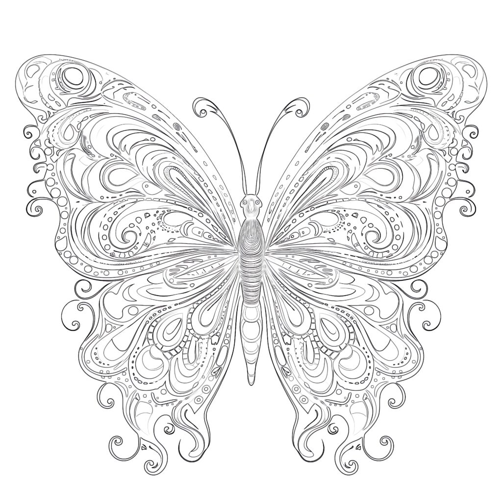 Butterfly Coloring Pages For Adults Coloring Pages Mimi Panda