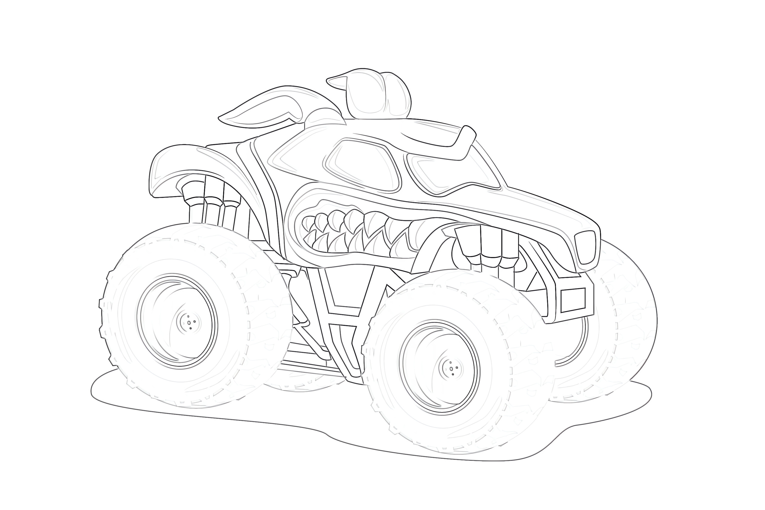 Grave Digger Monster Truck Coloring Pages Printable