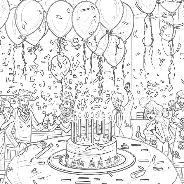 Happy Birthday Adult Coloring Pages Coloring Pages Mimi Panda