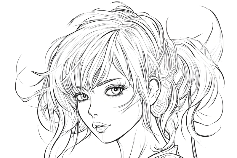 Image source pour la page à colorier anime