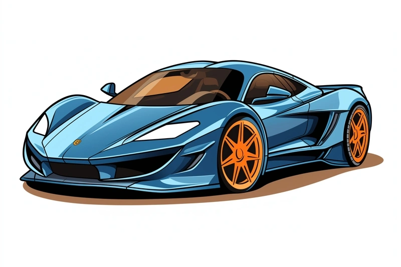 Page à colorier voiture de dessin animé