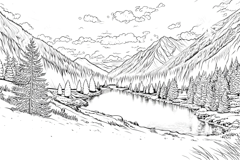 Image source pour la page à colorier nature