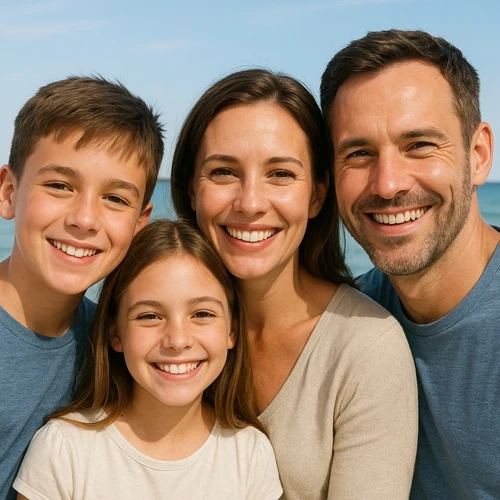 Familien-Malvorlage