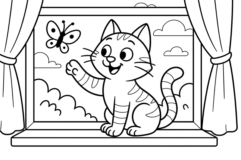 Exemple de page à colorier générée par Mimi Panda