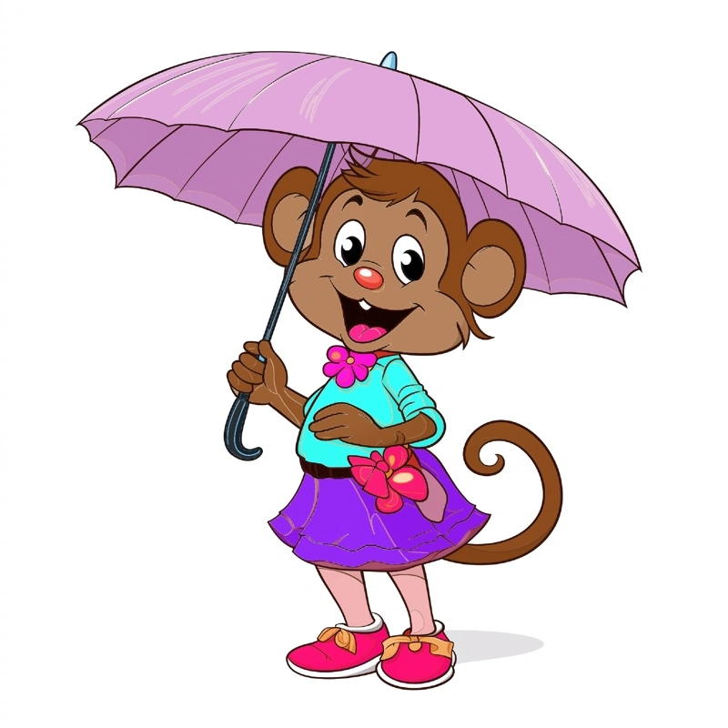 Monkey - colored page