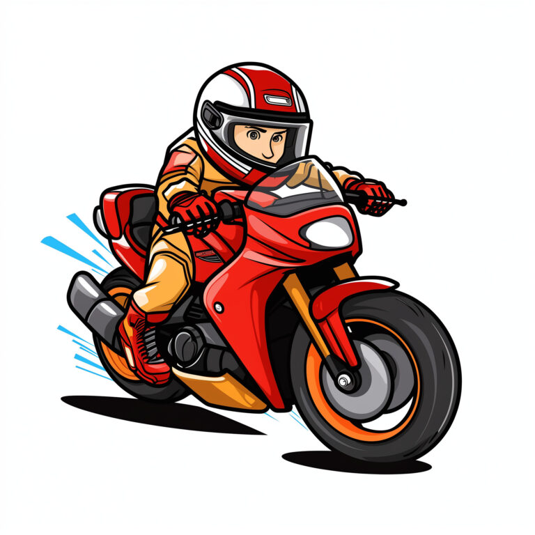 Racing Motorcycle | Coloring Pages Mimi Panda