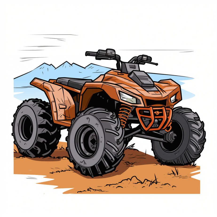 all-terrain vehicle coloring page 2