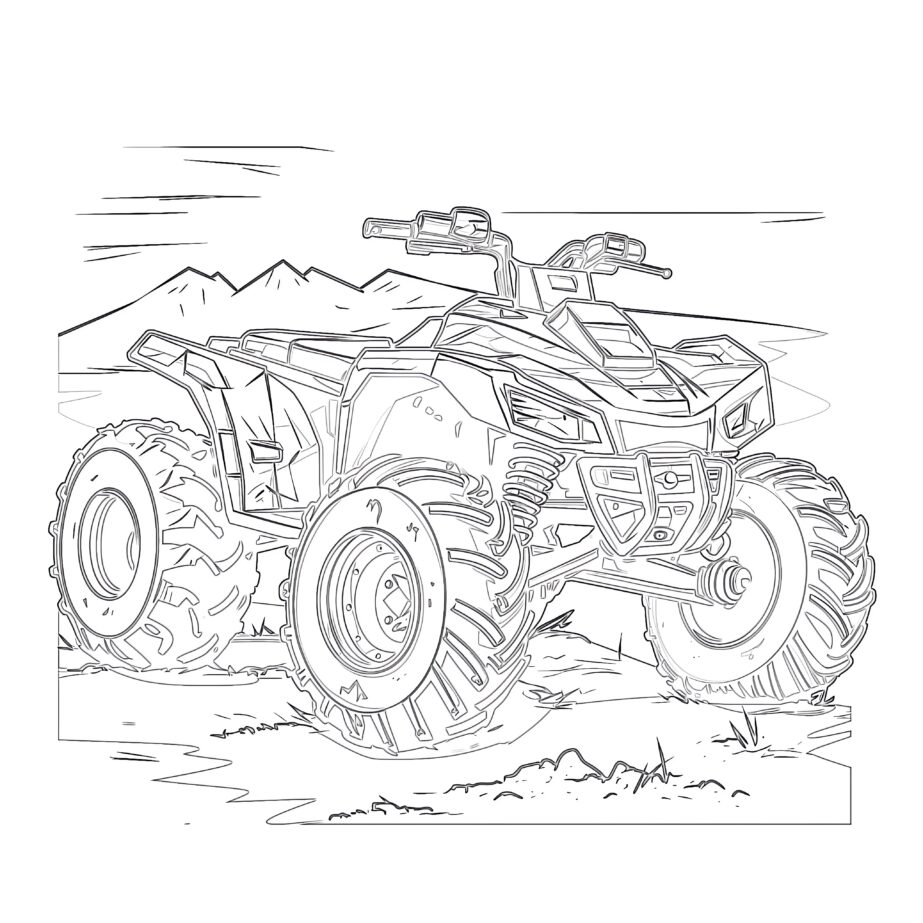 all-terrain vehicle coloring page 