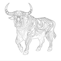 Bull - Printable Coloring page