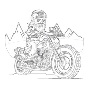 chopper rider coloring page
