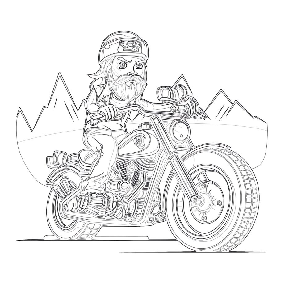 chopper rider coloring page
