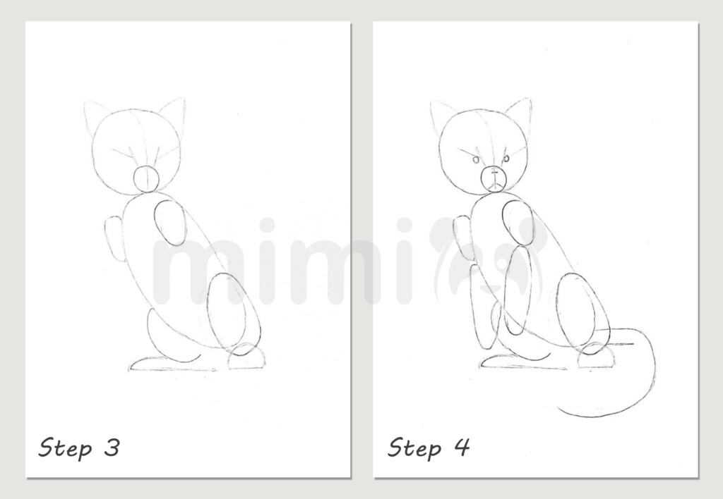 collage cat realistic step 3 and 4