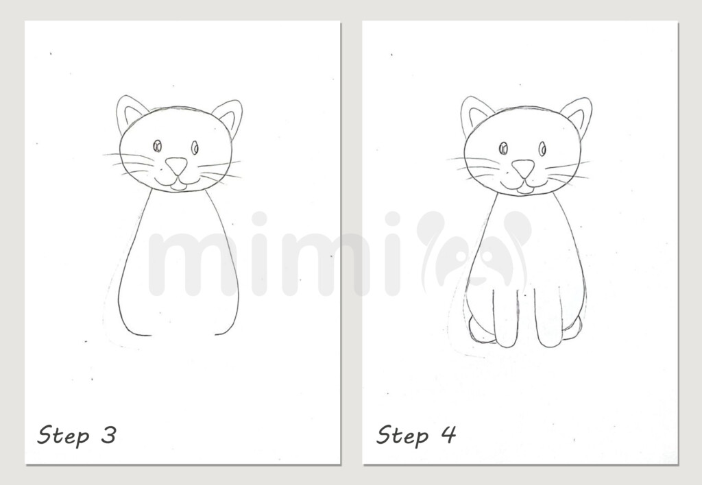 collage cat simple step 3 and 4