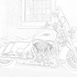 Harley Davidson - Coloring page