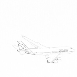 Airplane - Coloring page