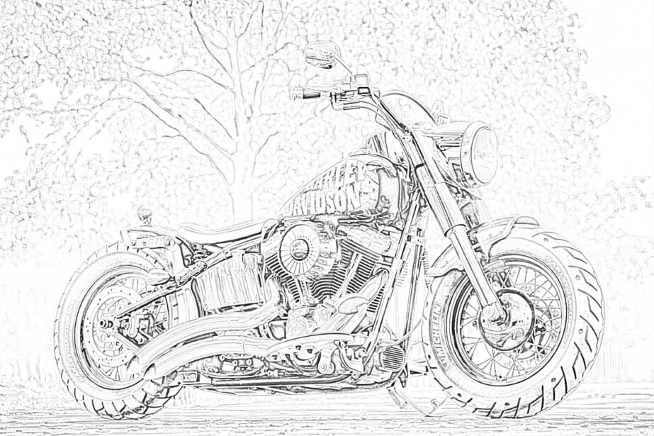 Free Harley Davidson coloring page