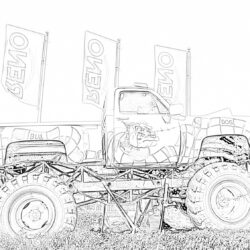 Monster truck - Printable Coloring page