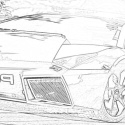 Police supercar - Coloring page