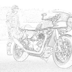 Triumph motorcycle - Printable Coloring page