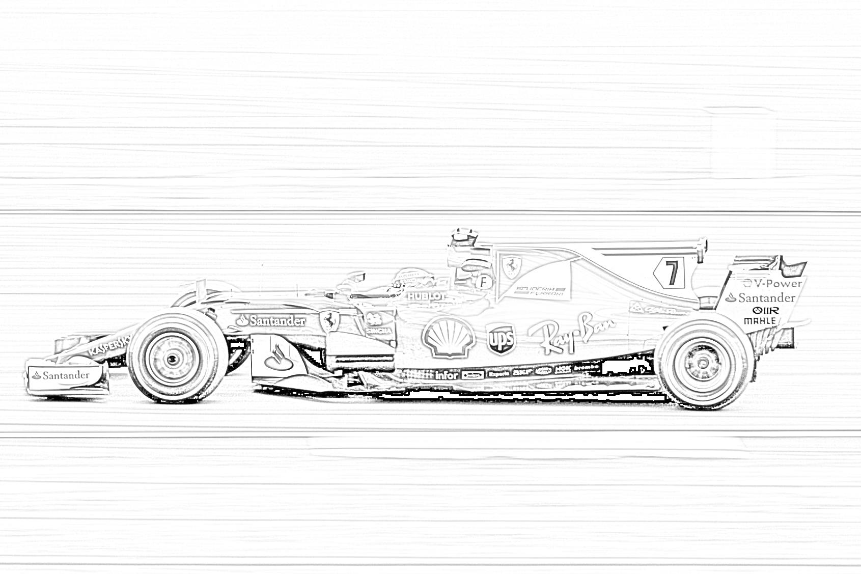 Racing Bolide Coloring Page