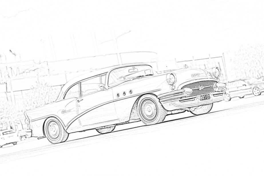 Buick Roadmaster Riviera Coloring Page
