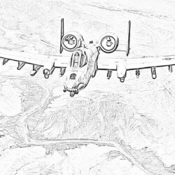 A-10 Thunderbolt - Printable Coloring page