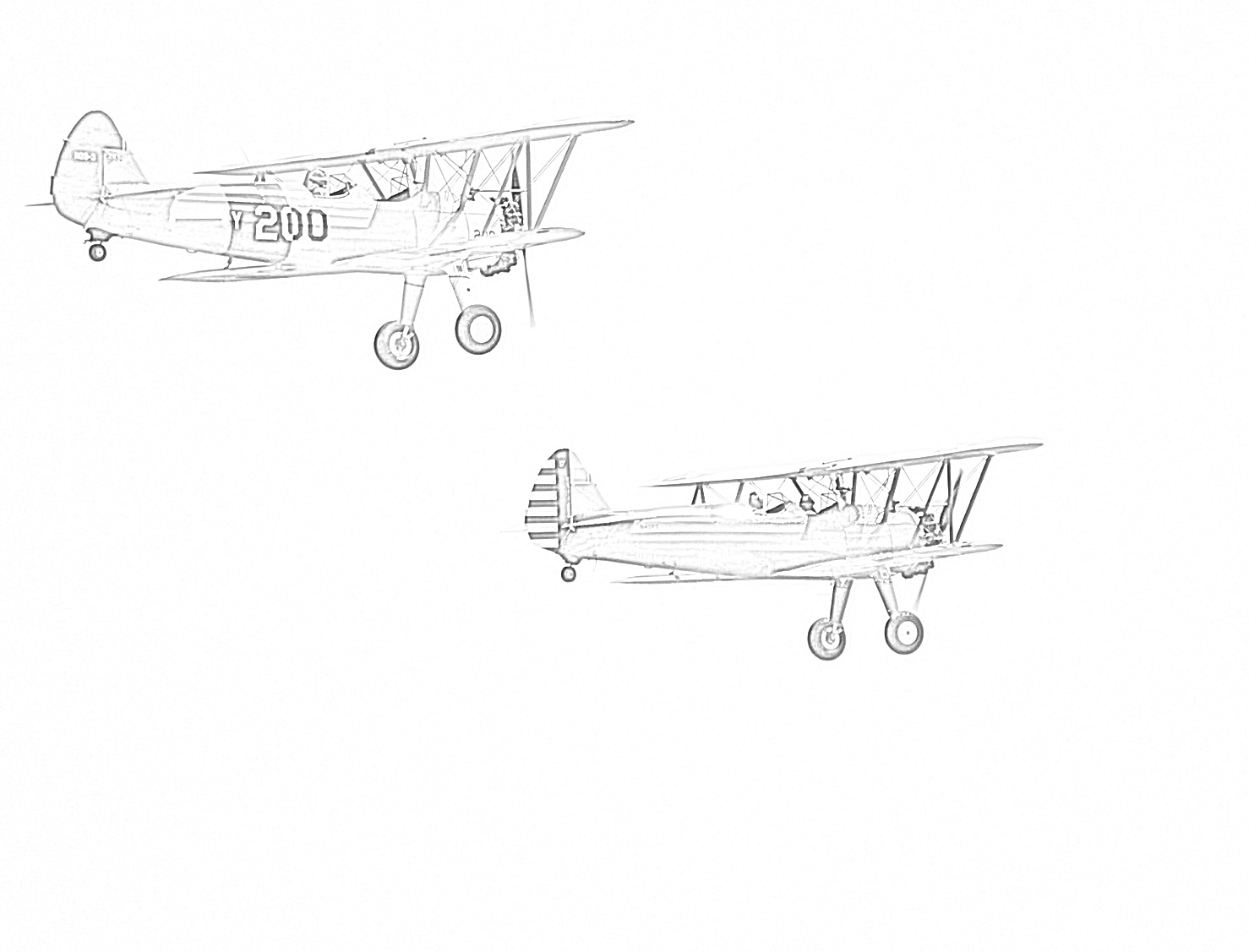 Aircrafts Coloring Page