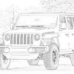Jeep Rubicon - Printable Coloring page
