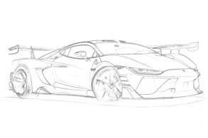 Sports car - Coloring page