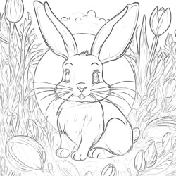 Bunny - Printable Coloring page