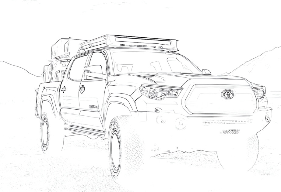 Toyota truck coloring page