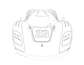 Porsche 917 coloring page