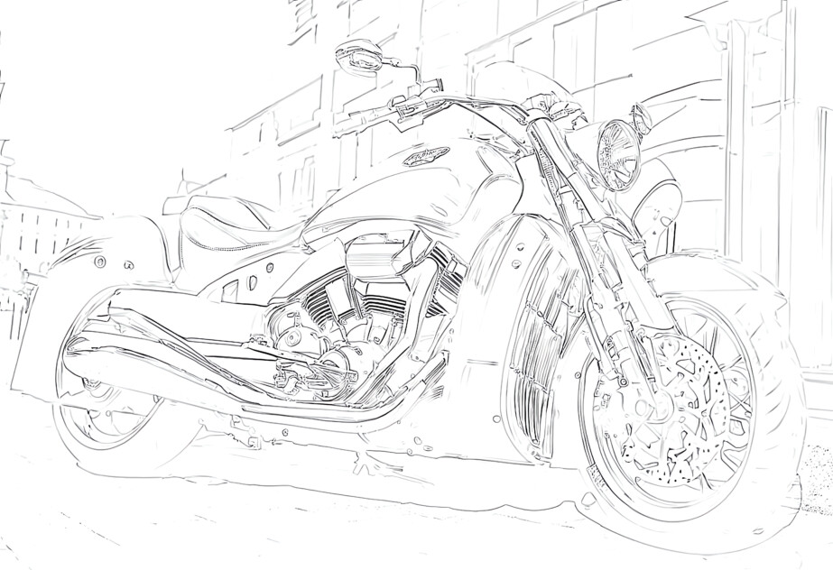 Honda Motorcycle Coloring Page - Mimi Panda