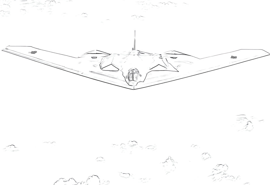 Stealth Bomber coloring page