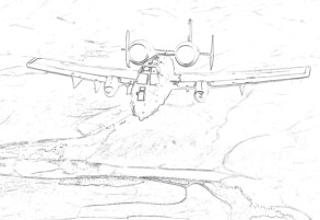 A-10 Thunderbolt coloring page