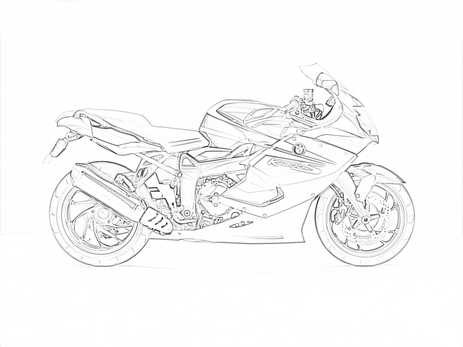 BMW Motorcycle Coloring Page