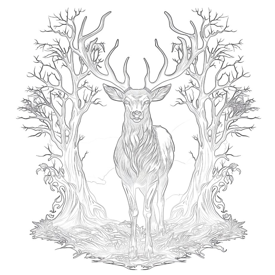 deer coloring page