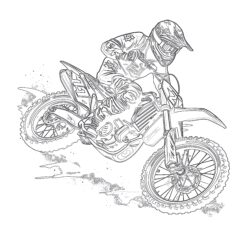 Freestyle Motocross - Printable Coloring page