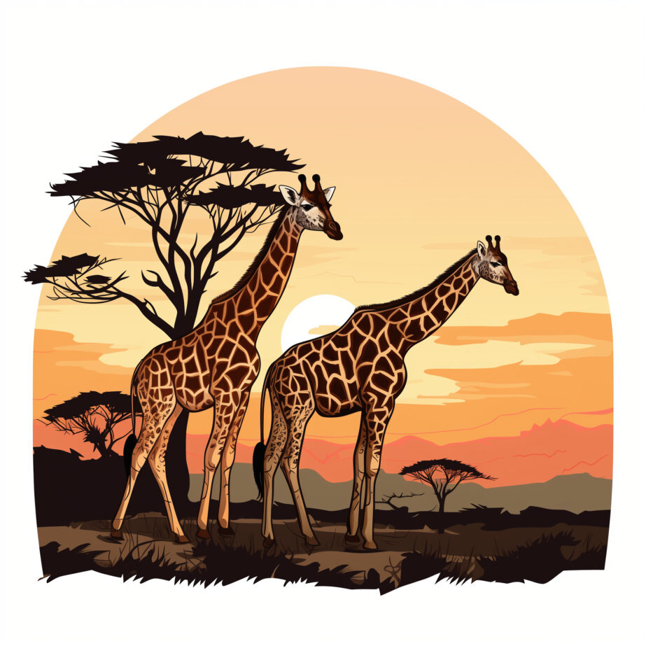 Giraffen Malvorlage 2