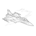 jet fighter coloring page