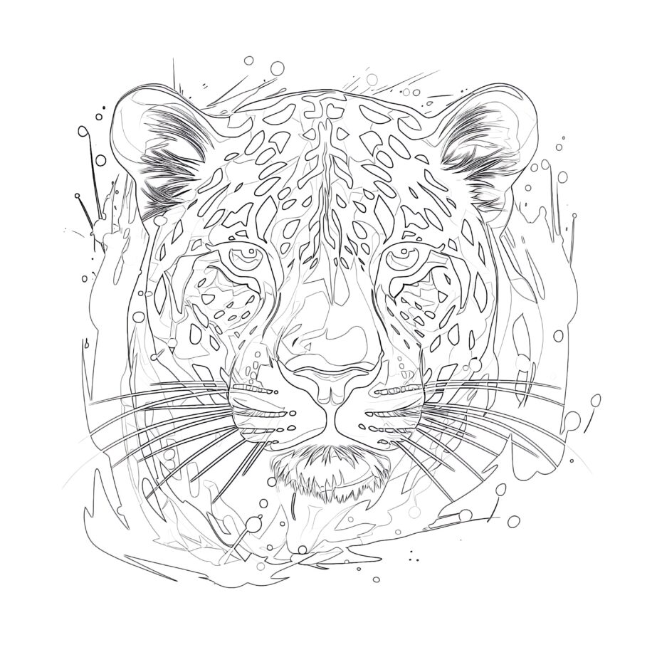 leopard coloring page