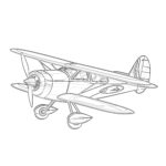 Light aircraft coloring page