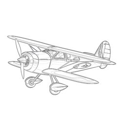 Light Aircraft - Printable Coloring page