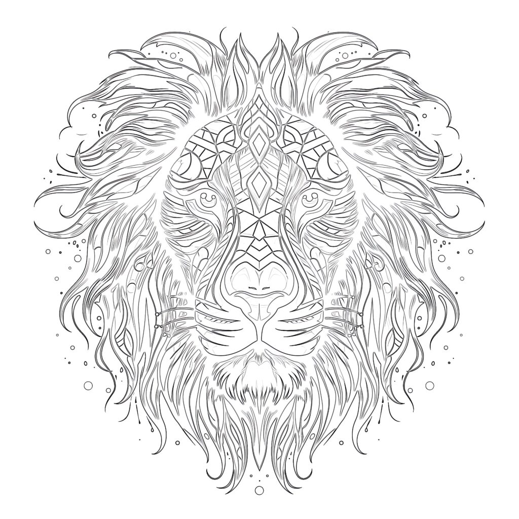 Lion Coloring Page | Coloring Pages Mimi Panda