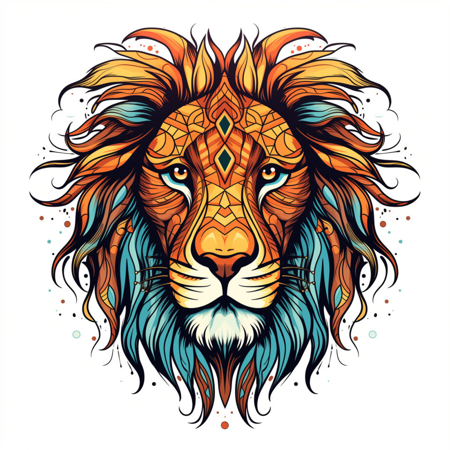 lion coloring page 2