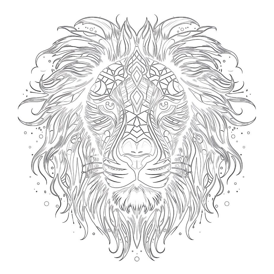 Lion Page à Colorier