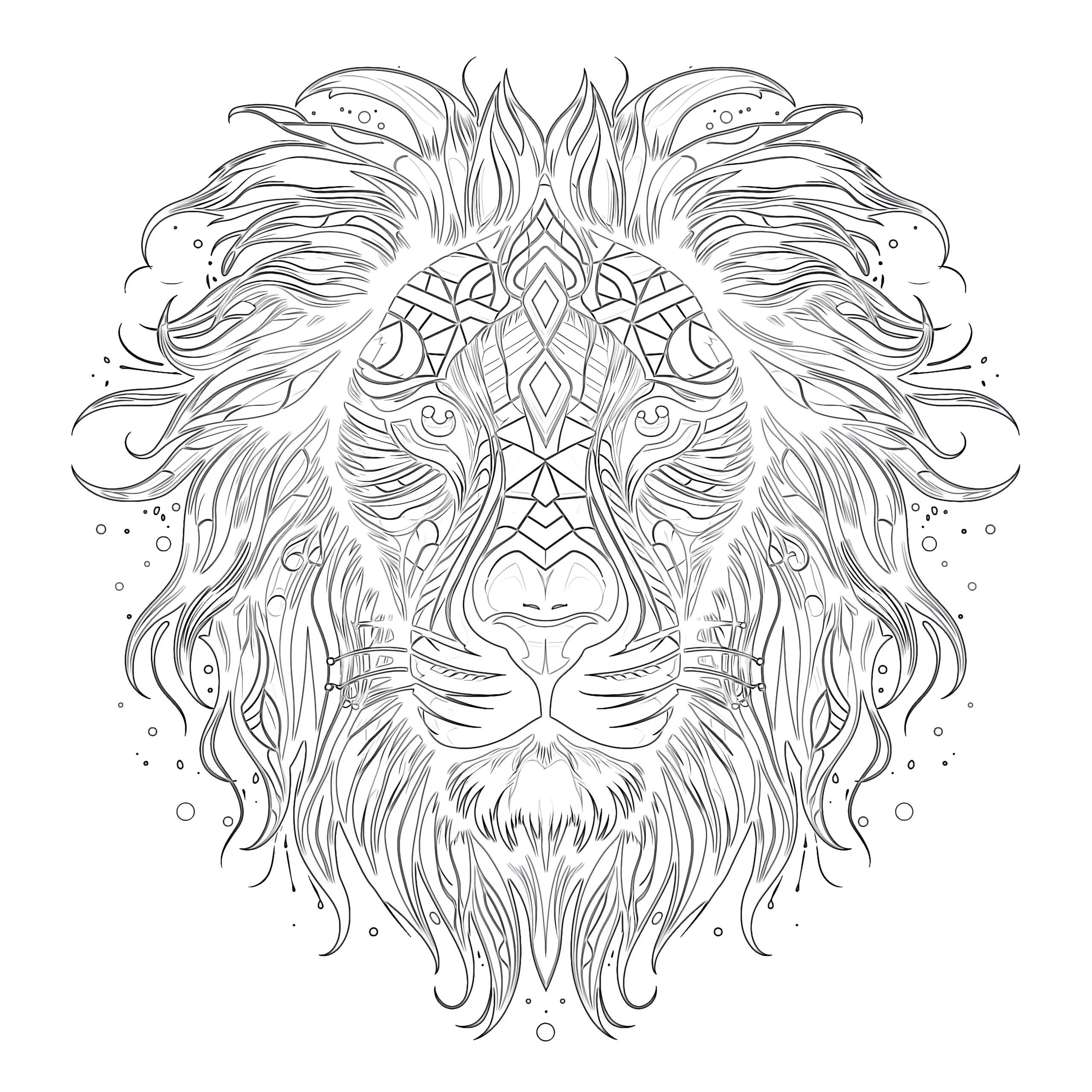 Great Lions adult Coloring Books, Digital Coloring Pages, Coloring