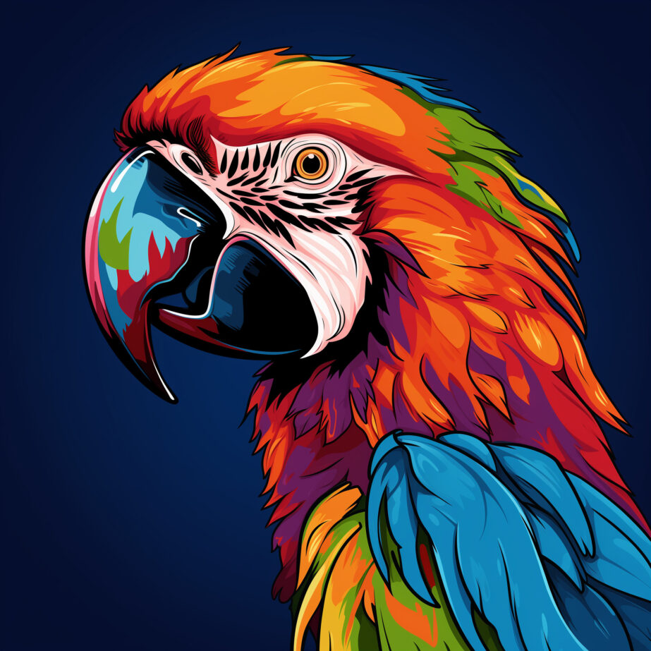 Macaw Coloring Page 2