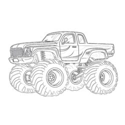 Monster truck - Printable Coloring page