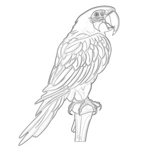 Parrot Coloring Page | Coloring Pages Mimi Panda